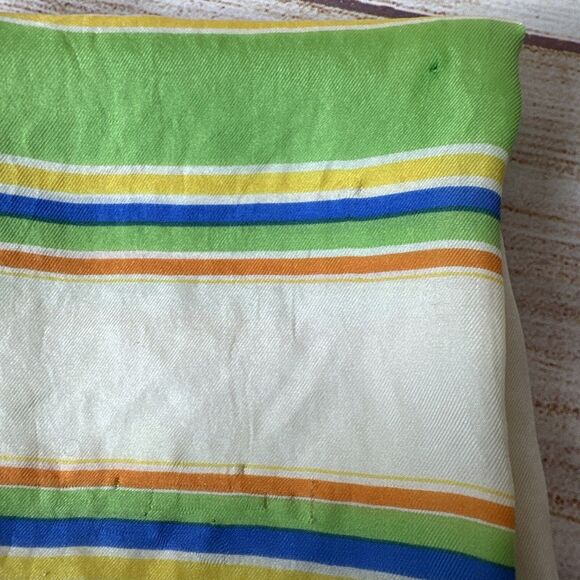 Vintage Burmel Lime Green Silk Scarf Women's Hair Head Wrap Neck Mob Wife Pinup - Picture 9 of 16